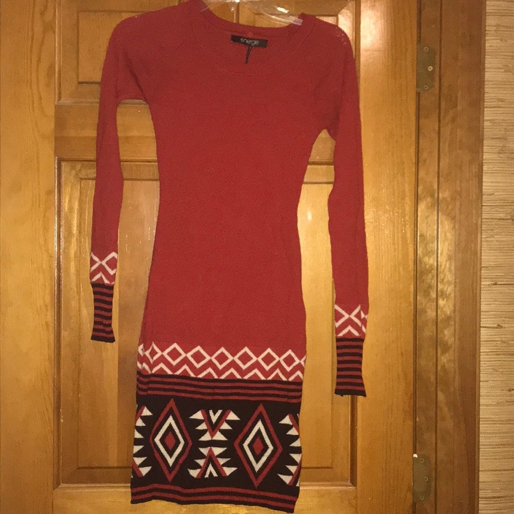 Energie Red sweater dress